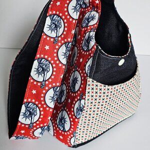 NEW Patriotic Statue of Liberty USA Red White Blue Sling Bag Shoulder Purse